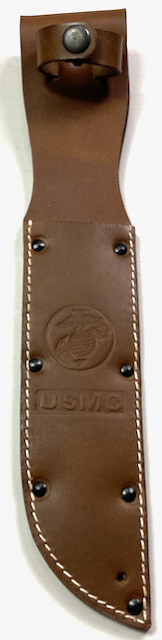  WWII US USMC MARINE K-BAR FIGHTING KNIFE LEATHER CARRY SCABBARD
