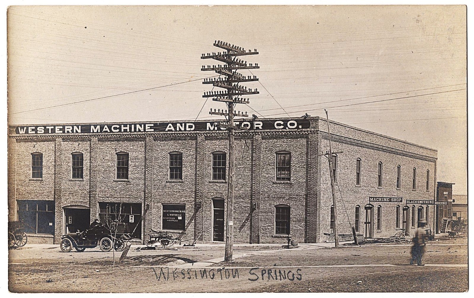 real photo Wessington Springs SD -Western Machine and Motor Company antique RPPC real photo Wessington Springs SD -Western Machine and Motor Company antique RPPC