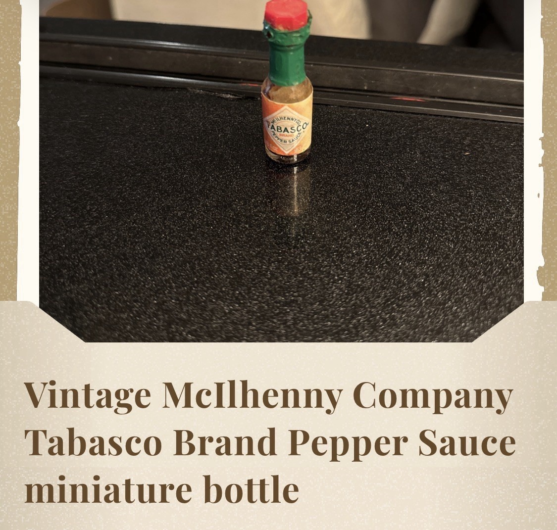 Vintage Miniature Tabasco Brand Pepper Sauce Bottle 2\