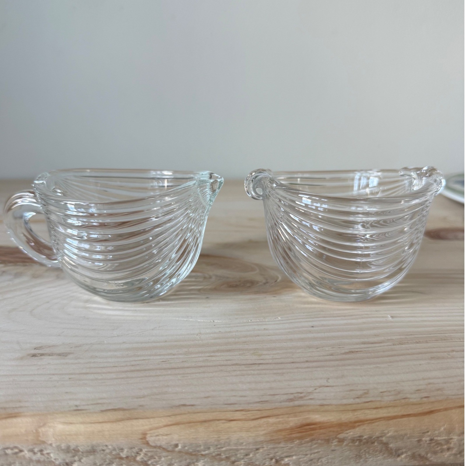 Vintage Mikasa Neo Classic Glass Creamer & Sugar Bowl - 2 Pieces Vintage Mikasa Neo Classic Glass Creamer & Sugar Bowl - 2 Pieces