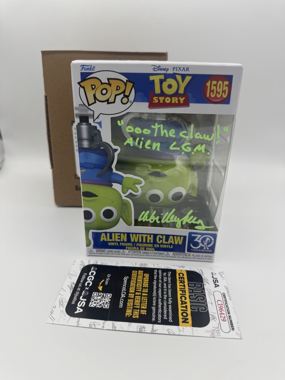 DEBI DERRYBERRY SIGNED ALIEN WITH CLAW TOY STORY #1595 FUNKO POP JSA DEBI DERRYBERRY SIGNED ALIEN WITH CLAW TOY STORY #1595 FUNKO POP JSA