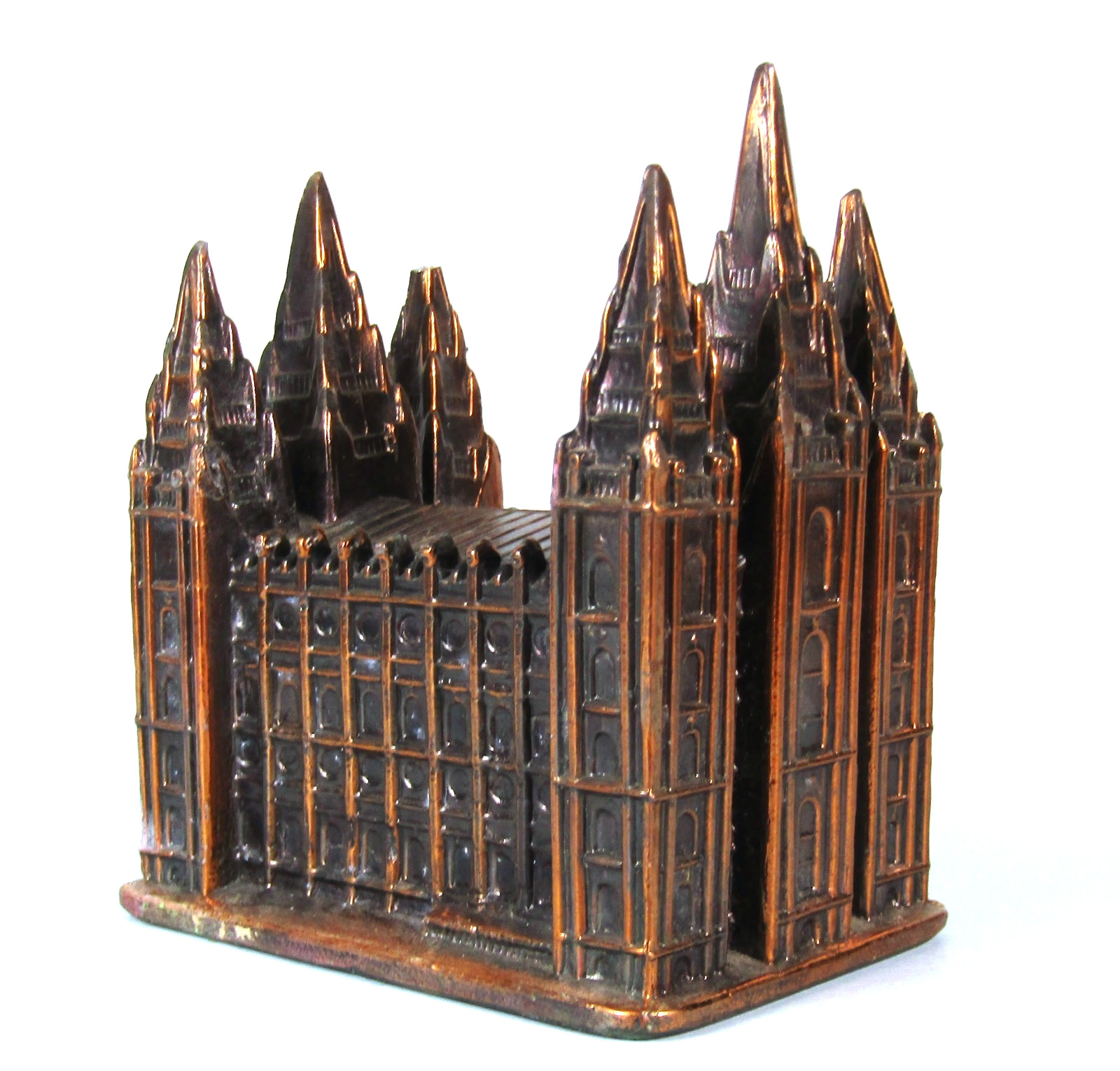 MORMON TEMPLE SALT LAKE CITY Vintage Metal Souvenir Building Replica
