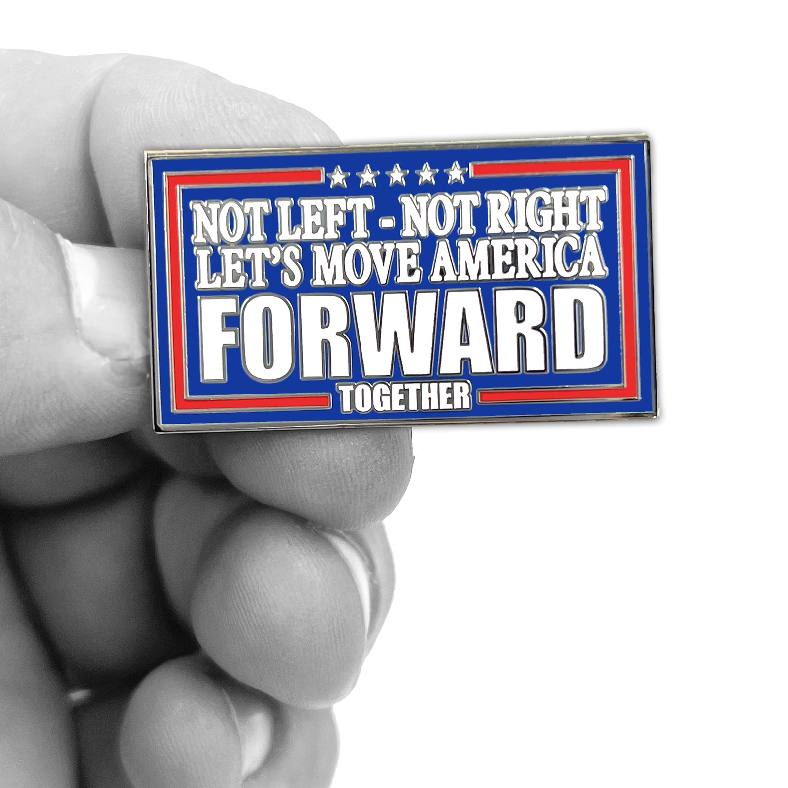 GG-013 Forward Independent Political Pin Not Left Not Right Let's Move America F GG-013 Forward Independent Political Pin Not Left Not Right Let's Move America F
