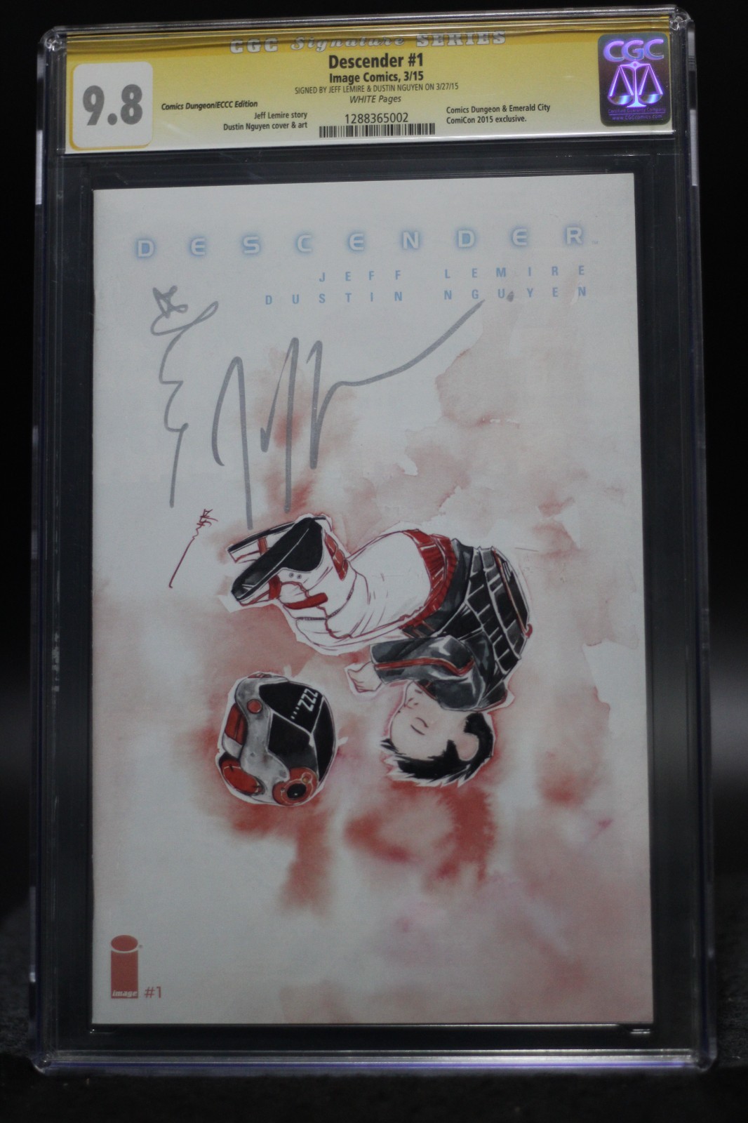 Descender (2015) #1 Image Comics Signed x2 ECCC Variant CGC SS 9.6 White Pages