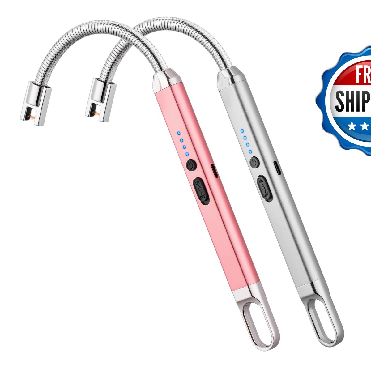 MEIRUBY M-12 2 Pack Electric Candle Lighter USB Arc Rechargeable Windproof Long MEIRUBY M-12 2 Pack Electric Candle Lighter USB Arc Rechargeable Windproof Long