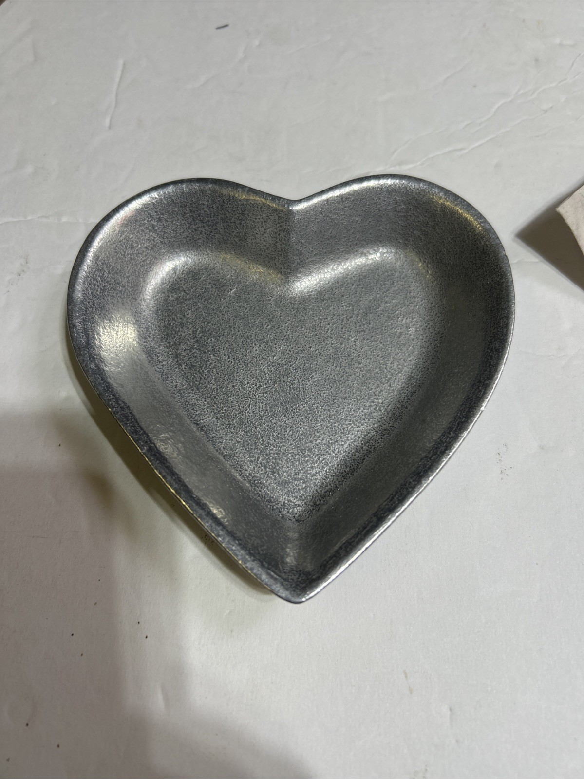 Old Country Pewtarex York Pennsylvania Heart Shaped Dish Trinkets