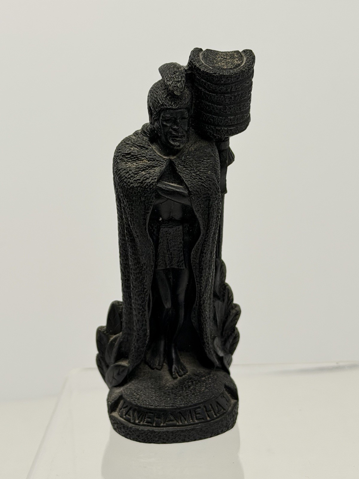 Vintage Coco Joe’s Leaning King Kamehameha 1 Hawaiian Lava Figure Made In Hawaii