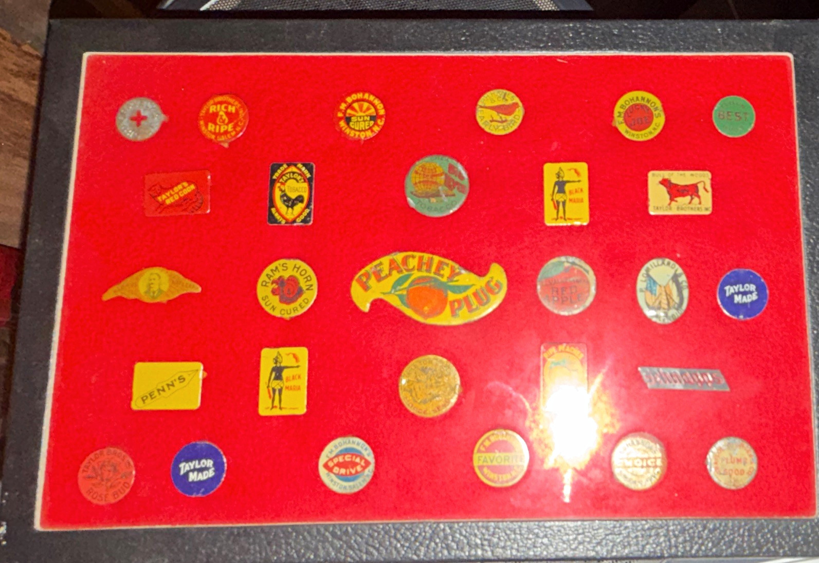 Vintage Tobacco Tags Lot w/ Peachey Plug, Red Apple, Black Maria