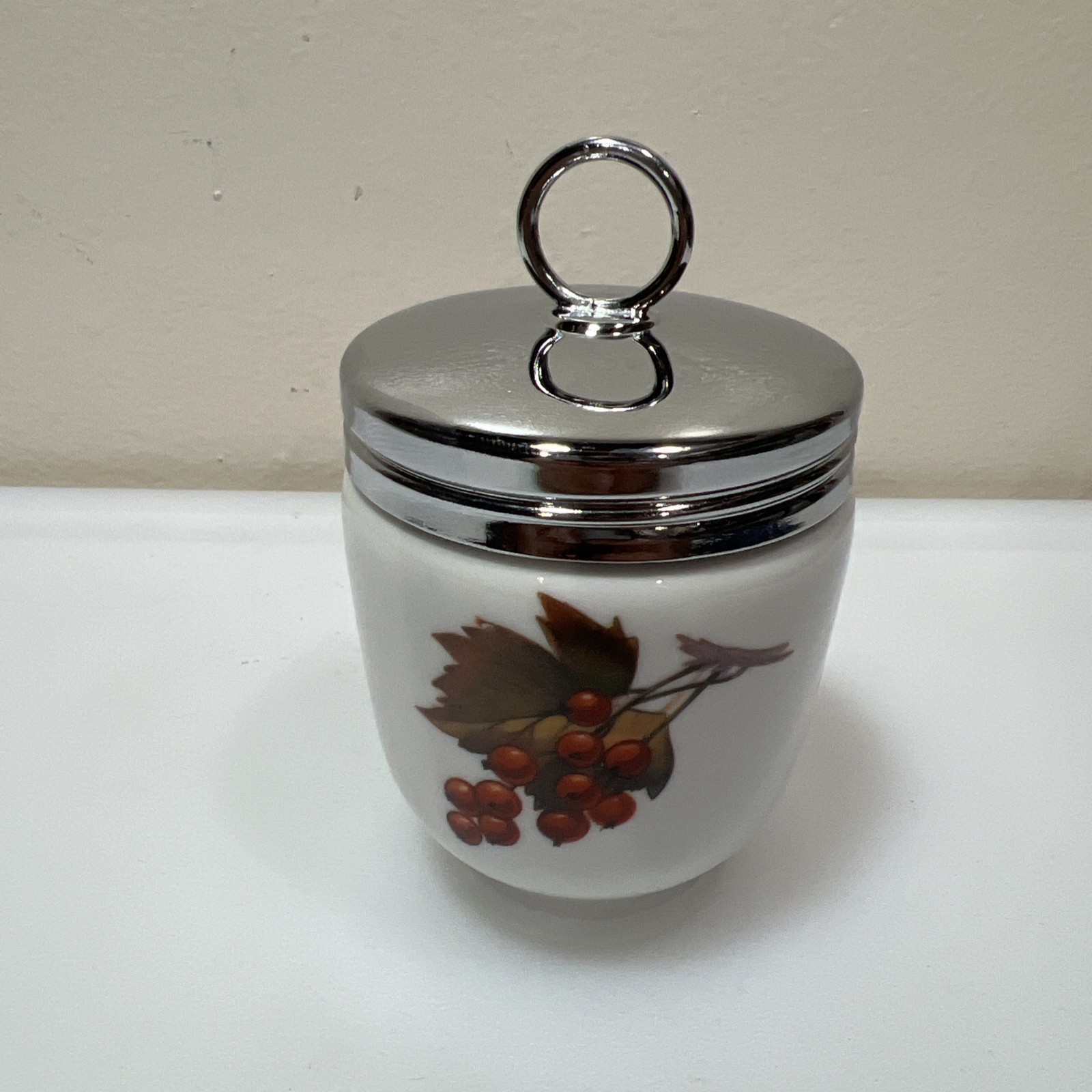 Vintage 1961-1983 Royal Worcester Evesham Porcelain Egg Coddler Vintage 1961-1983 Royal Worcester Evesham Porcelain Egg Coddler