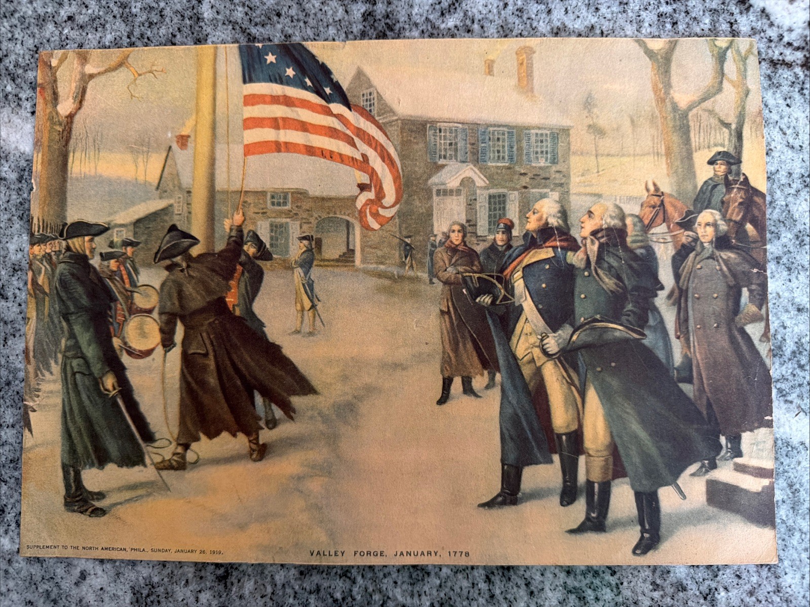 Vintage Art Work Valley Forge January,1776