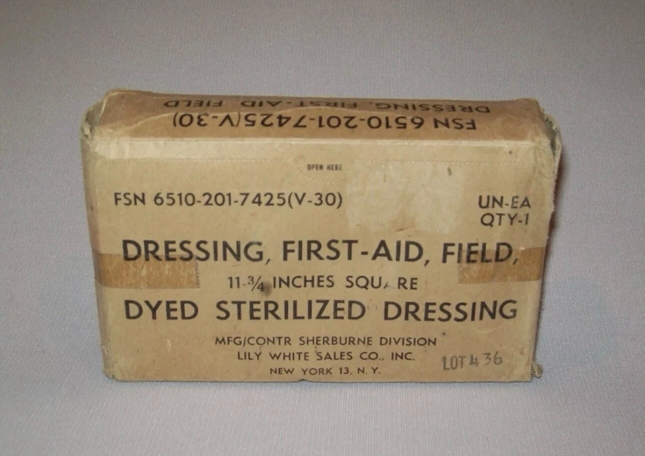 Old Vtg 19th Ca 1960s Vietnam War Era Dressing First Air Field in Original Box 