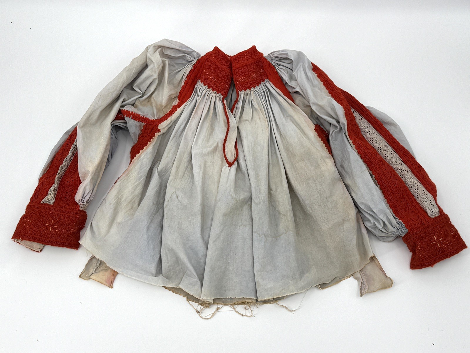 Rare Antique Hungarian Romanian Folk Blouse Transylvania Ciupag