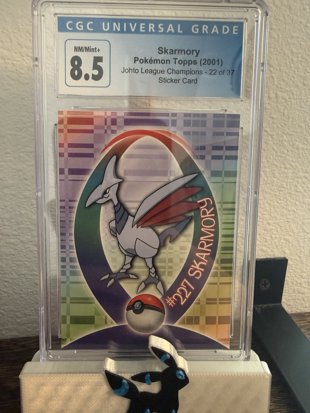 Topps 2001 Pokémon Skarmory Johto League Champions Sticker #22/37 CGC 8.5