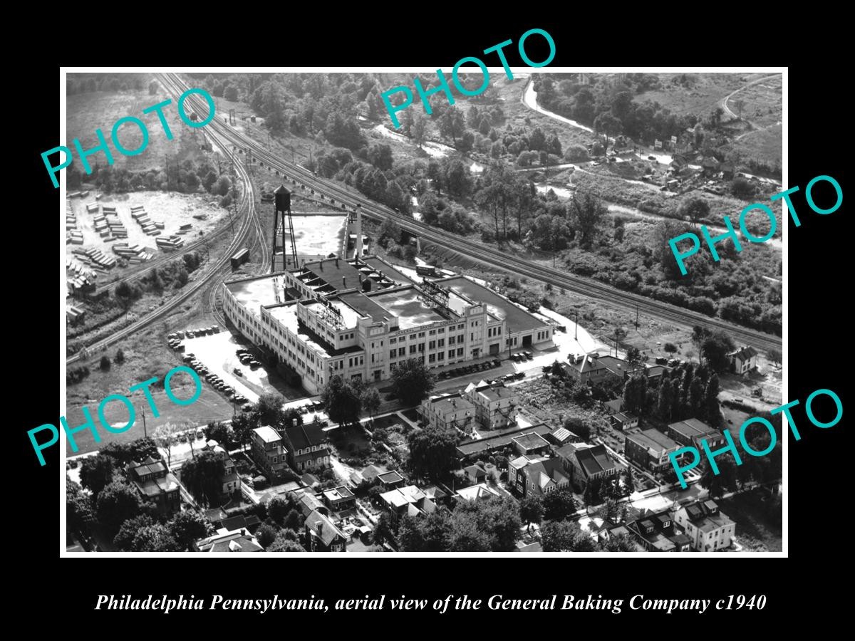 Philadelphia Pa Aerial View General Baking Co 1940 Large Historic Old Photo Philadelphia Pa Aerial View General Baking Co 1940 Large Historic Old Photo