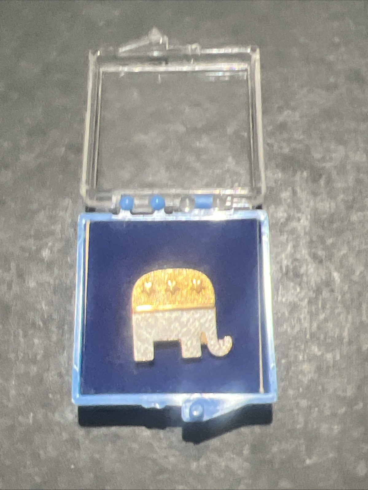 Vintage Republican Party Elephant Lapel Pin - GOP Political Memorabilia In Box Vintage Republican Party Elephant Lapel Pin - GOP Political Memorabilia In Box
