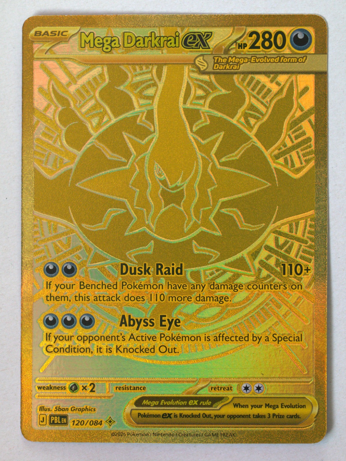 Mega Darkrai ex Hyper Rare #120/084 (Gold Secret Rare) Mega Darkrai ex Hyper Rare #120/084 (Gold Secret Rare)