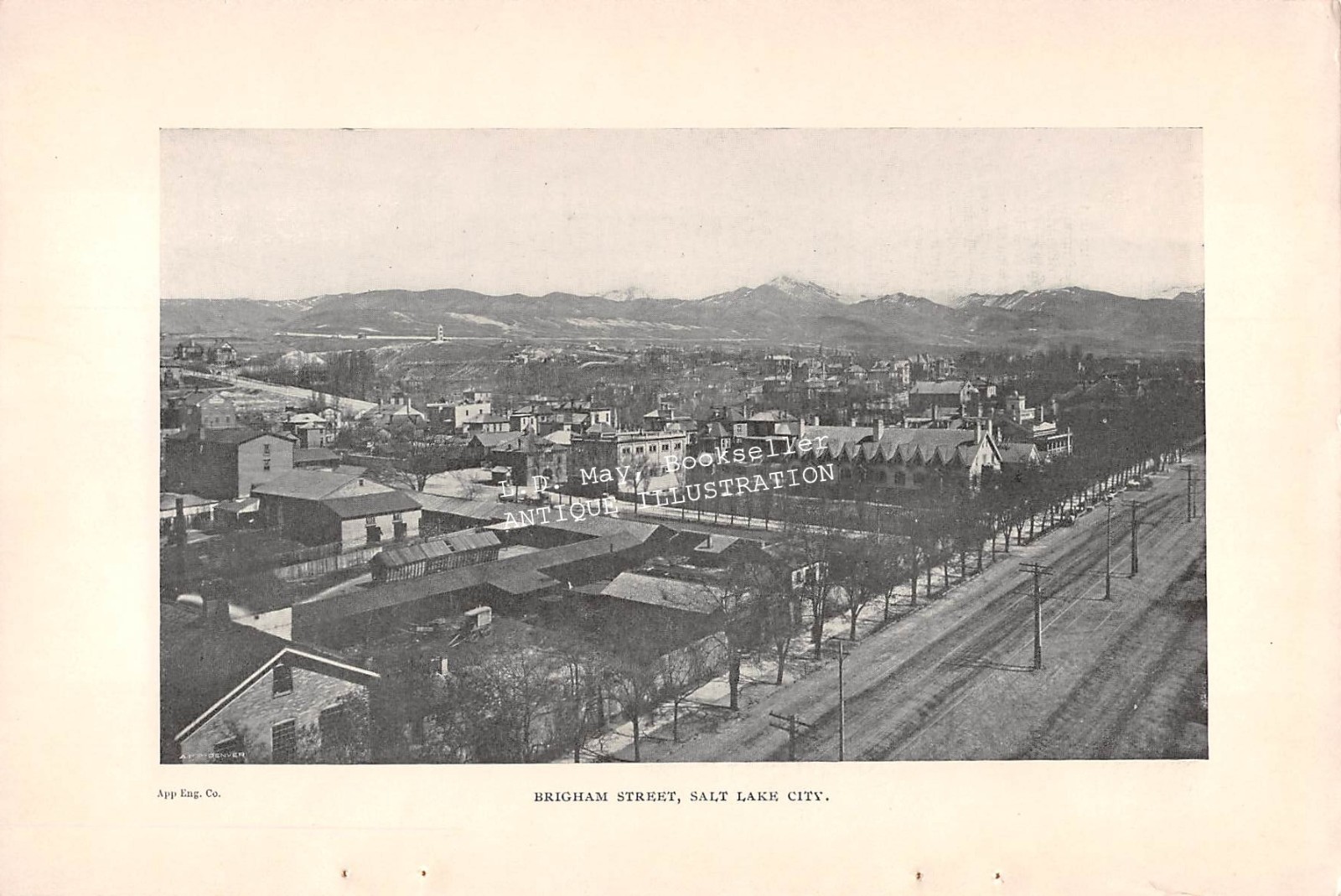 antique 1899 illustrations Brigham St Mormon Temple Block Salt Lake City UT UTAH antique 1899 illustrations Brigham St Mormon Temple Block Salt Lake City UT UTAH