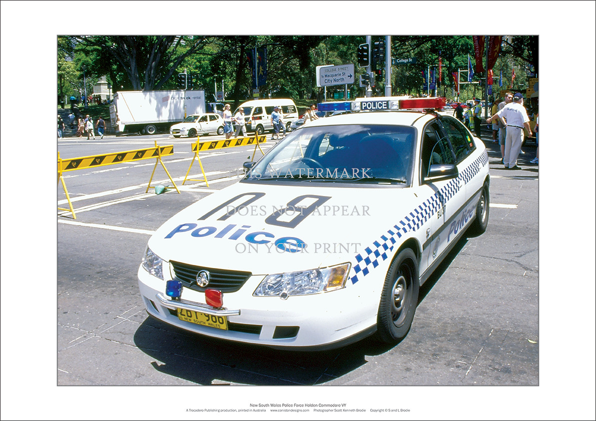 Holden Commodore VY A3 Art Print – NSW Police Car – 42 x 29 cm Poster