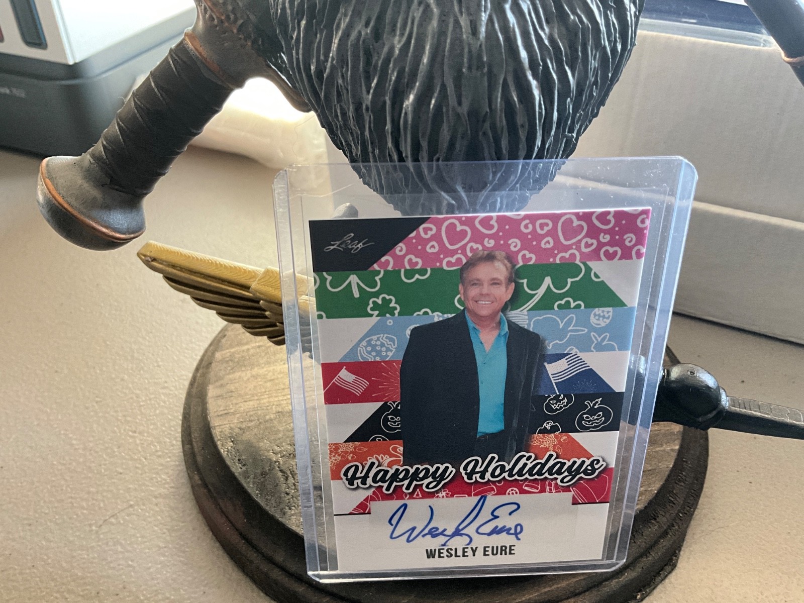 2025 Leaf Happy Holidays Wesley Eure Auto Autograph Land of the Lost Actor