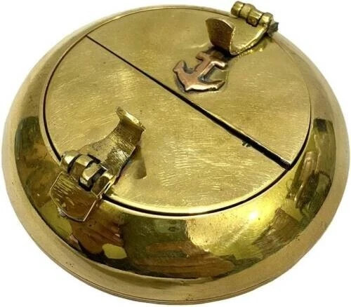 Handmed Vintage Brass Ashtray Cigar Cigarette Tobacco Marine Art Anchor, Gift Handmed Vintage Brass Ashtray Cigar Cigarette Tobacco Marine Art Anchor, Gift