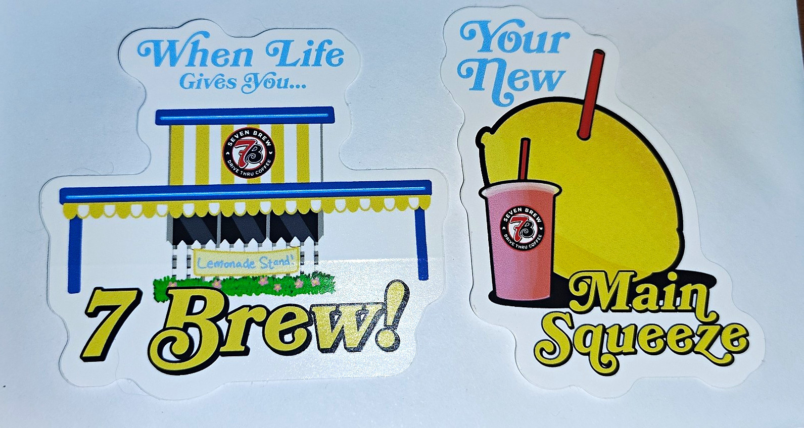 7 Brew Lemonade Stand & Main Squeeze Lemonade Sticker Set 7 Brew Lemonade Stand & Main Squeeze Lemonade Sticker Set