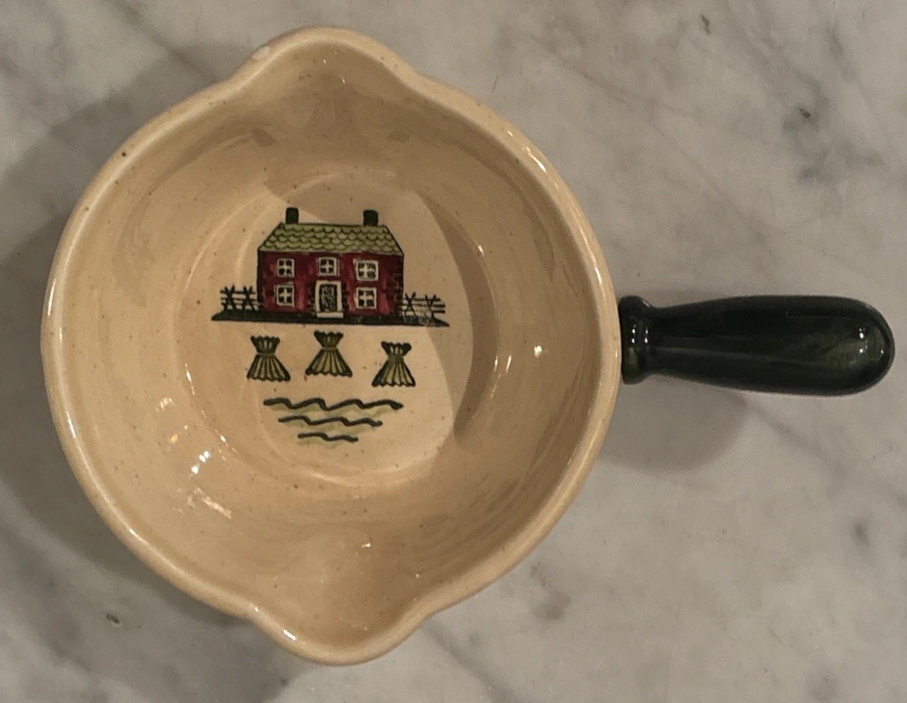 GRAVY SERVING BOWL w/Handle POPPYTRAIL Pattern Stoneware by METLOX 1950’s USA GRAVY SERVING BOWL w/Handle POPPYTRAIL Pattern Stoneware by METLOX 1950’s USA