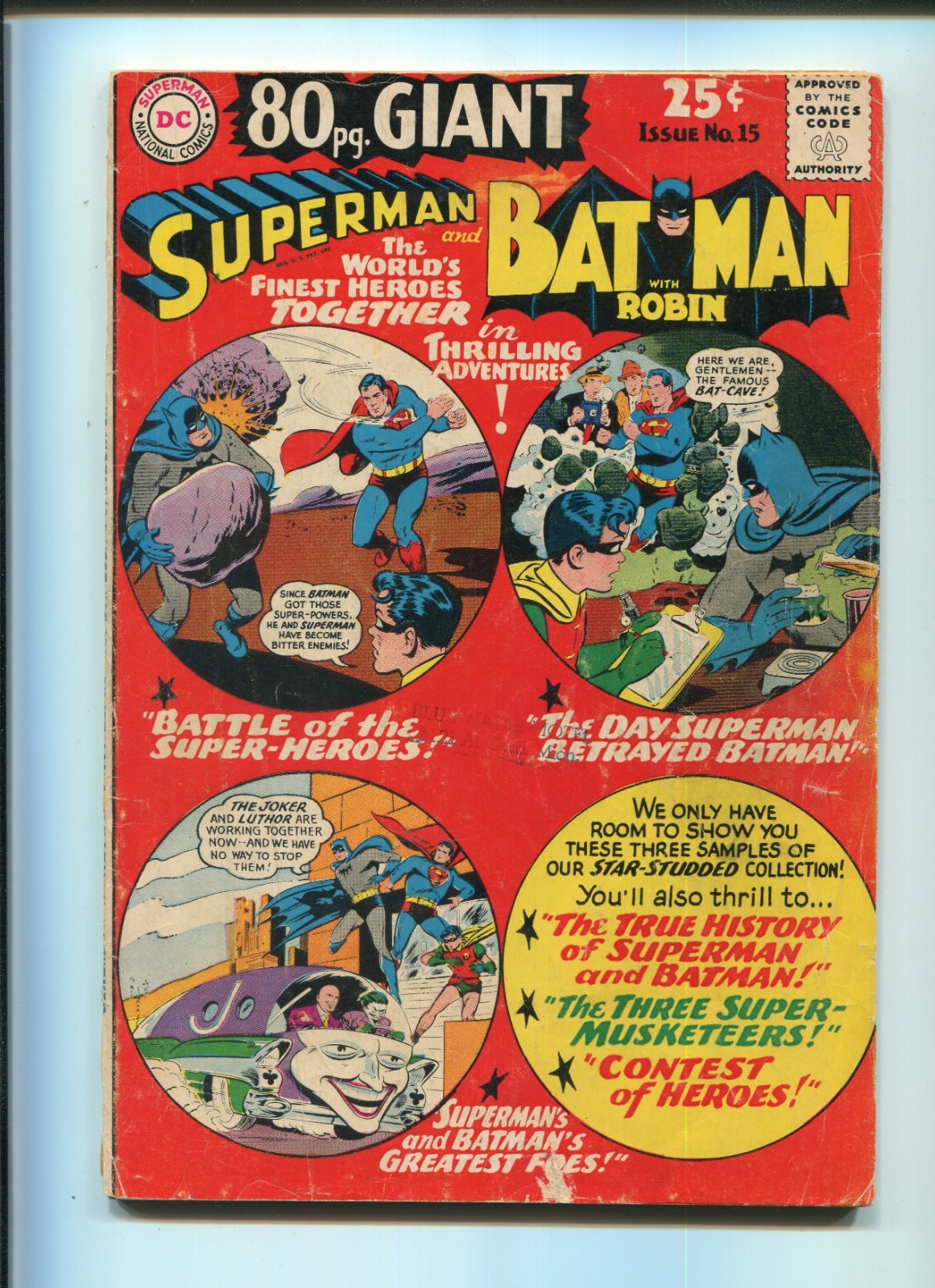 DC Comics - Eighty Page Giant #15 - Batman & Superman - Oct 1965 - GD+/VG- DC Comics - Eighty Page Giant #15 - Batman & Superman - Oct 1965 - GD+/VG-