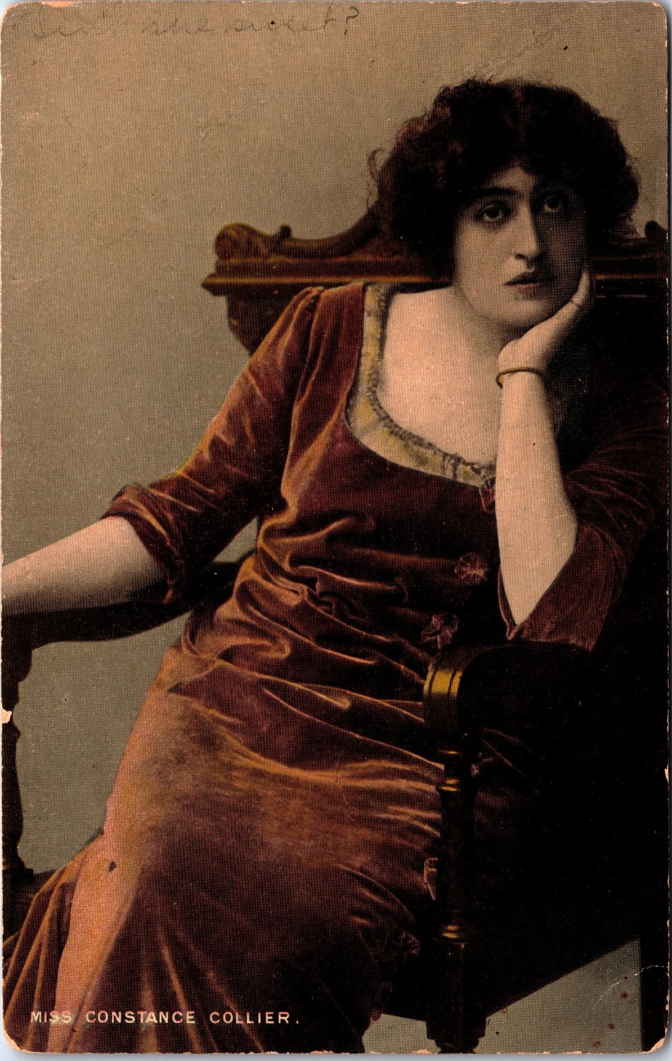Miss Constance Collier Cute Girl Edwardian Actress Postcard Philadelphia 1910s