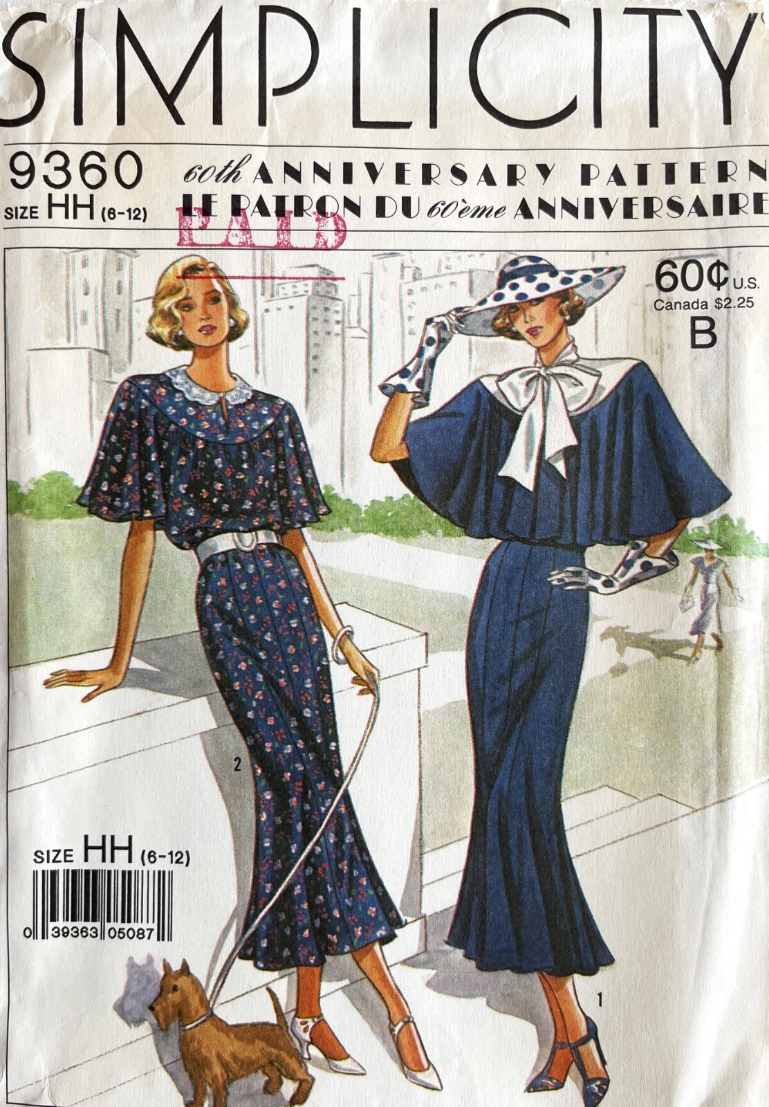 1980's Simplicity Misses' Dress Pattern 9360 Size 6-12 UNCUT 1980's Simplicity Misses' Dress Pattern 9360 Size 6-12 UNCUT