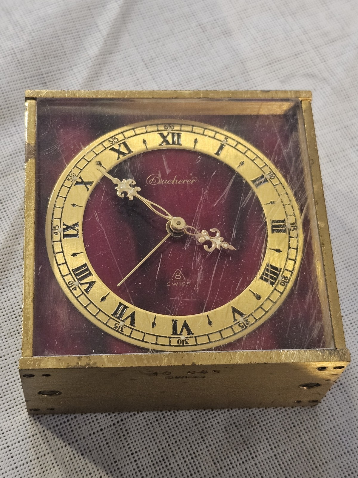 Vintage Bucherer Swiss Carriage Clock 10 685 Vintage Bucherer Swiss Carriage Clock 10 685