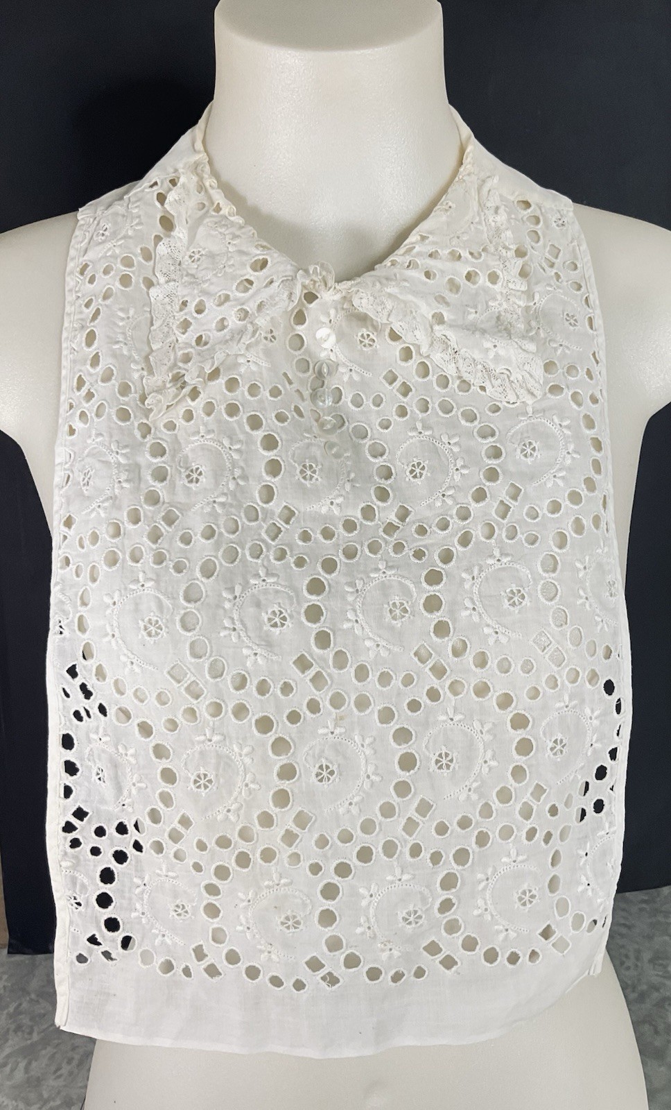 1900s Victorian Collar, Antique Edwardian Bob Panel