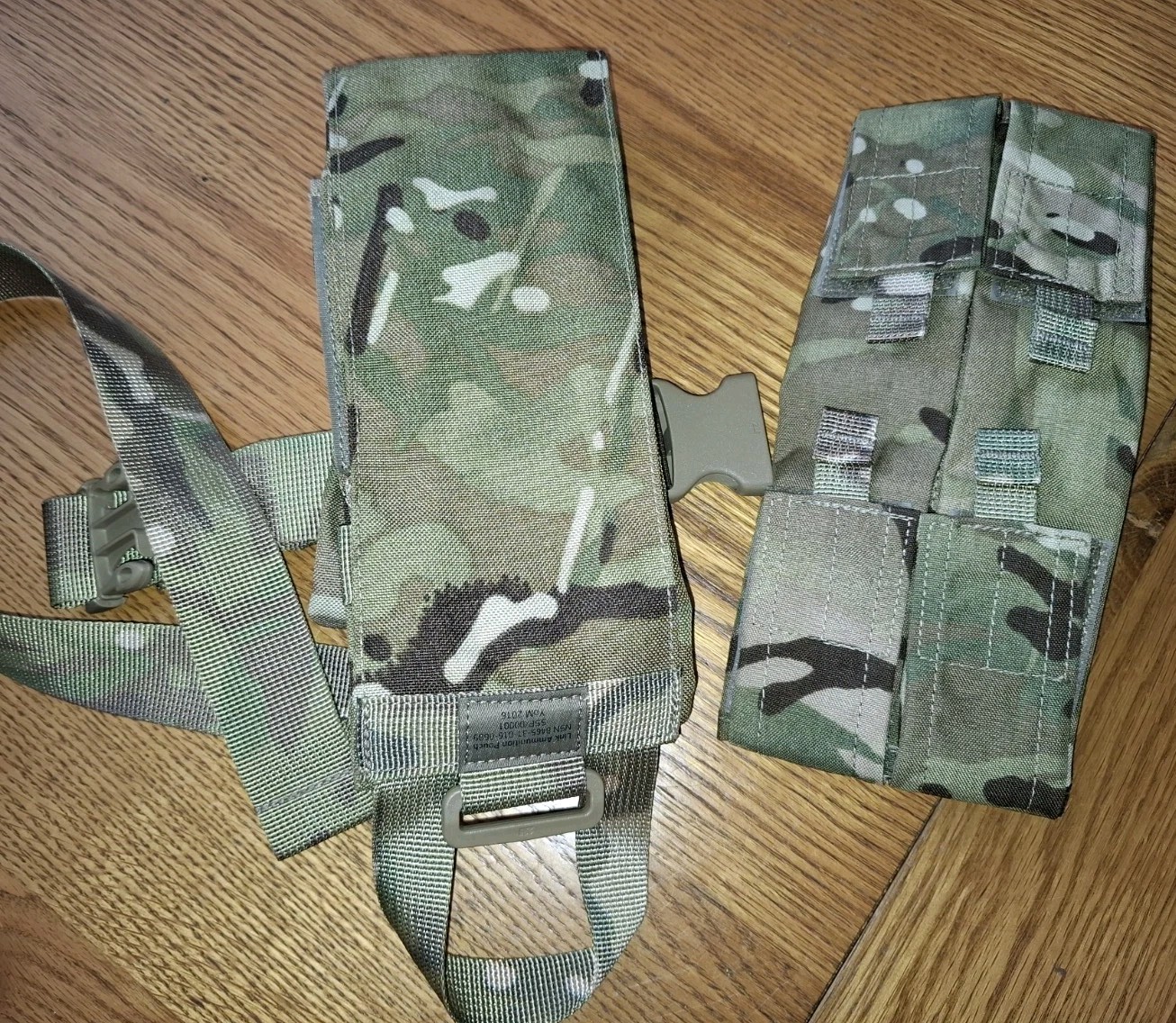 ARMY VIRTUS WEBBING LINK AMMUNITION POUCH COMBINATION, MTP CAMO, EXC COND