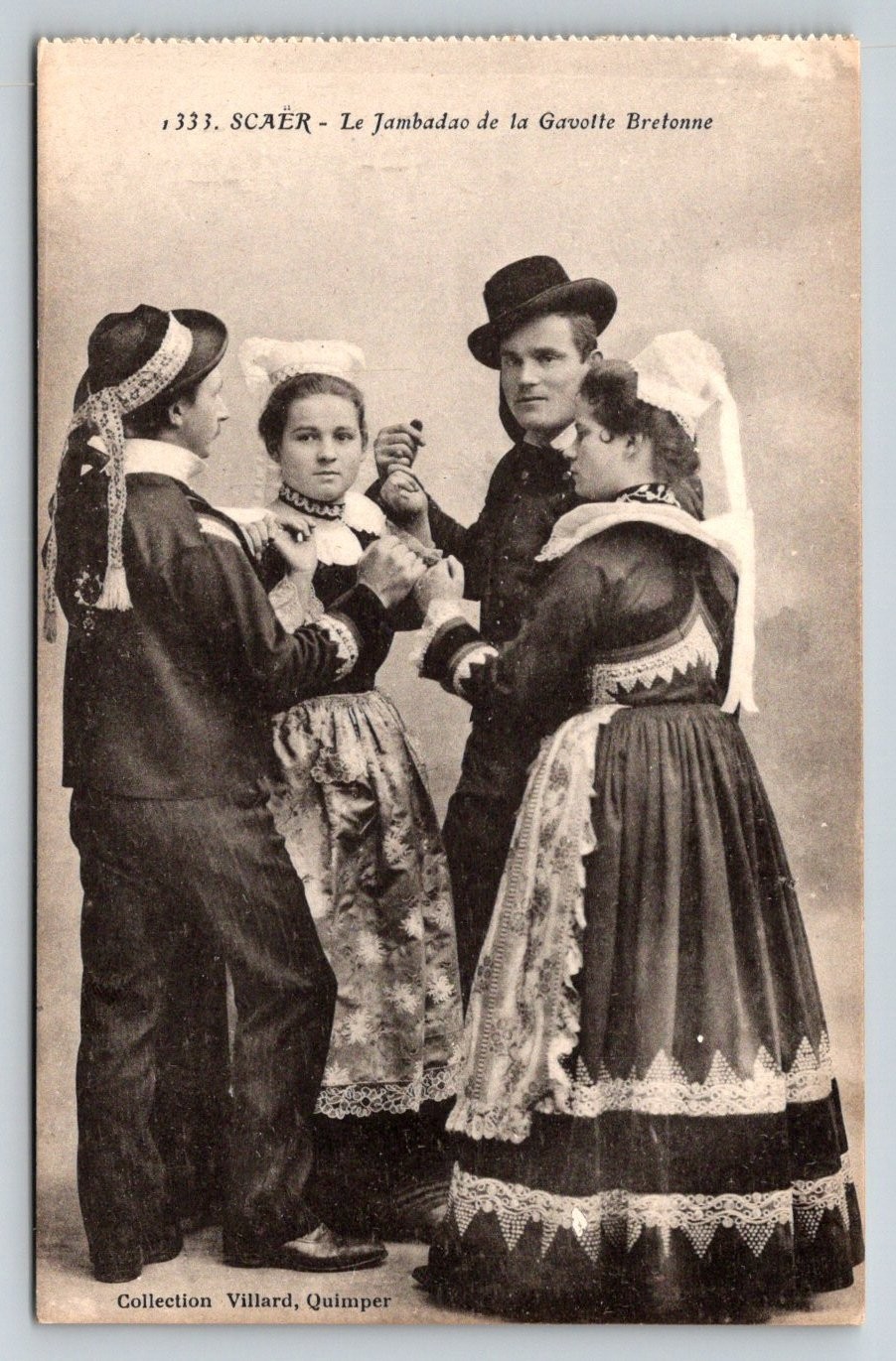 SCAËR Brittany Gavotte Bretonne Dance RPPC Postcard Collection Villard SCAËR Brittany Gavotte Bretonne Dance RPPC Postcard Collection Villard