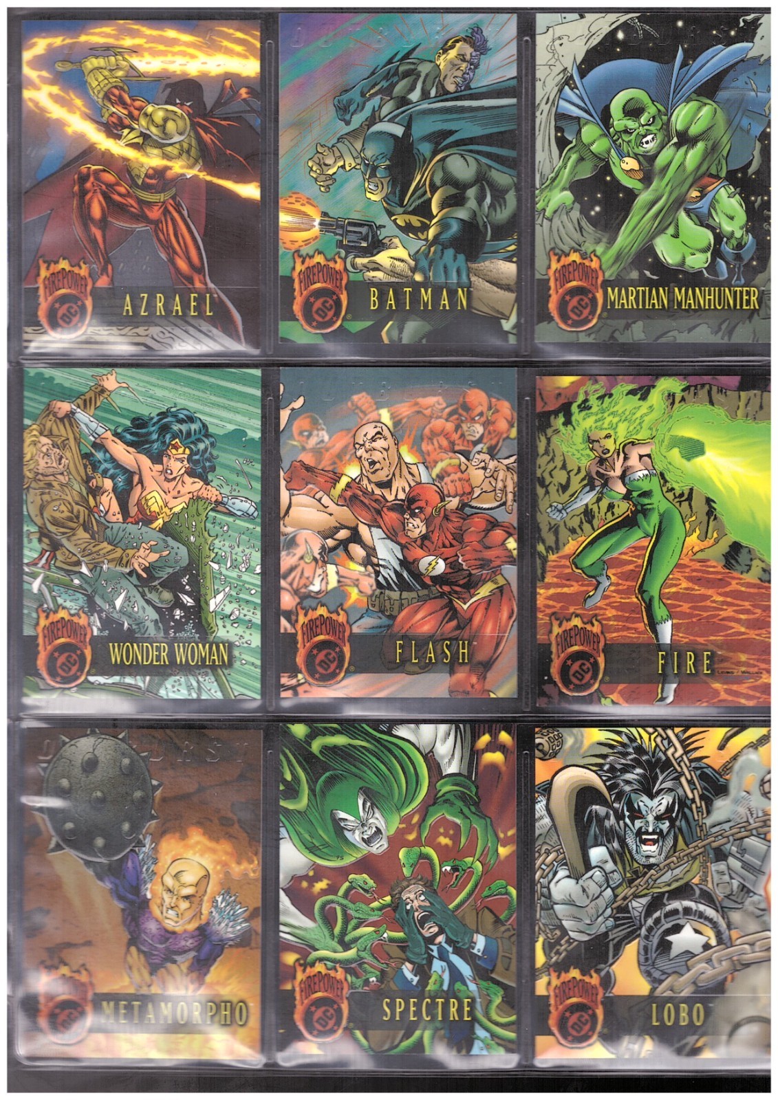1996 Fleer DC Outburst: Firepower - Pick your cards 1996 Fleer DC Outburst: Firepower - Pick your cards