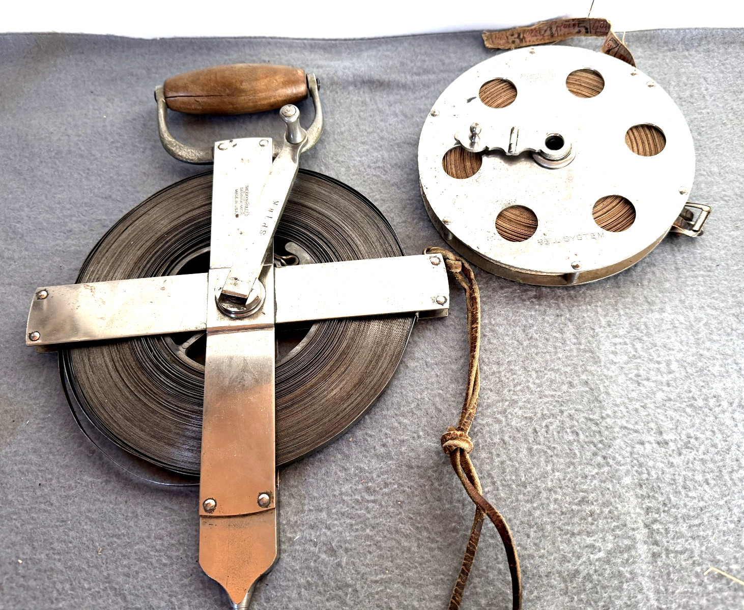PAIR Vtg 200 ft  &  500 FT Lufkin Surveyors Measuring Tapes