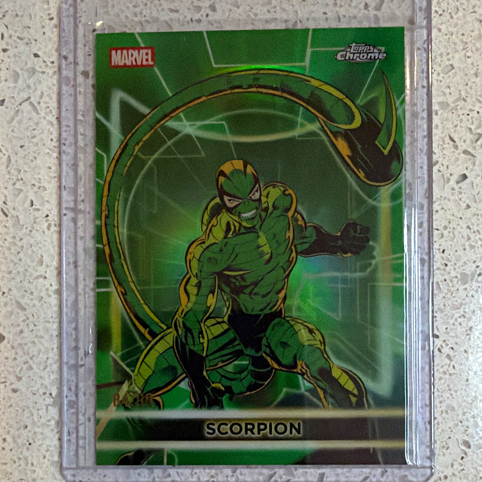 Topps 2026 Topps Marvel Neon Scorpion /99 Green Chrome 84/99