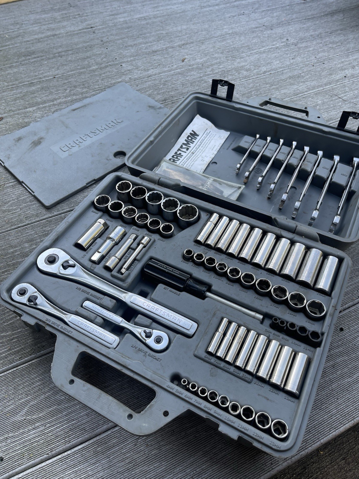 Vintage Craftsman 90Pc Tool Set SAE/Metric 1/4\