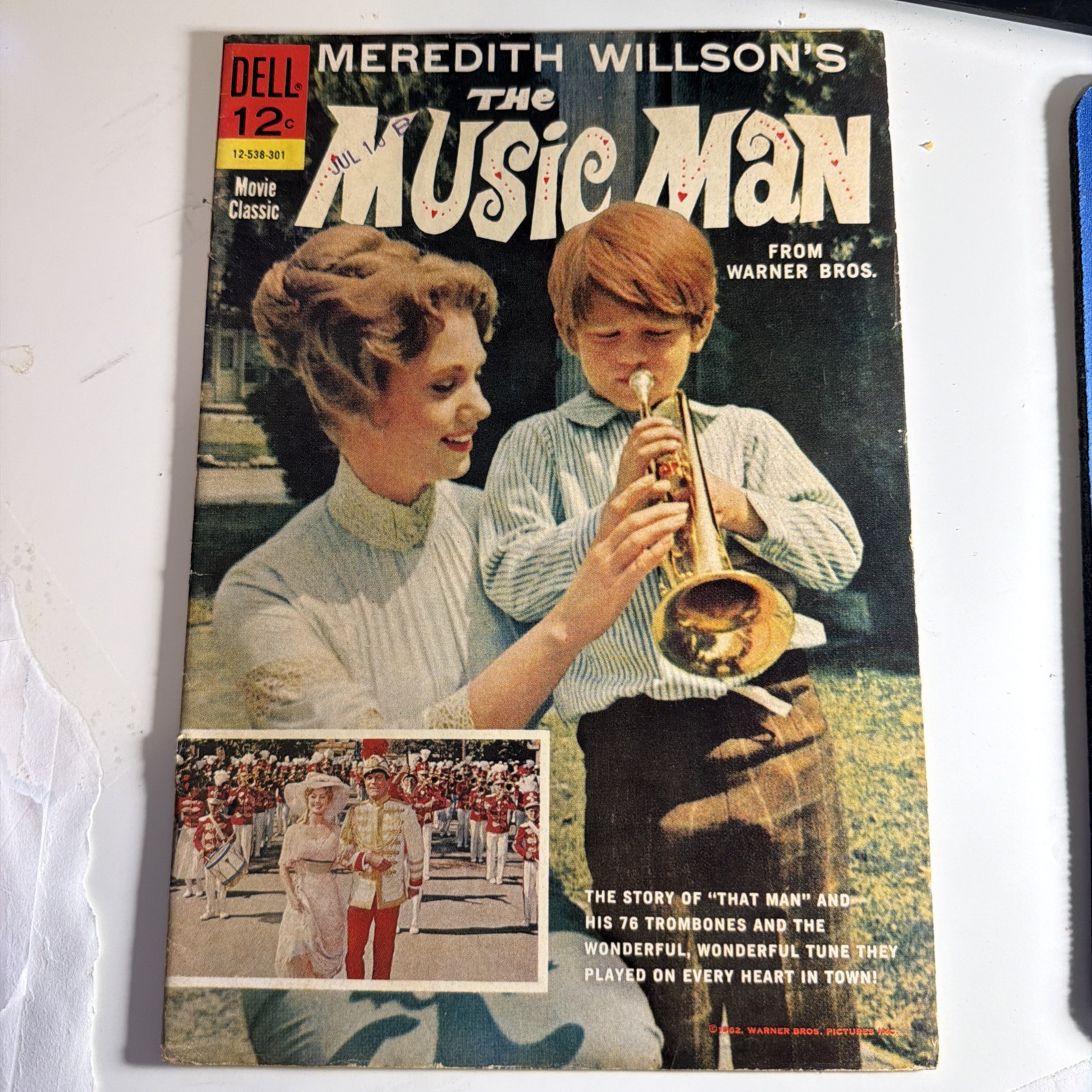 Dell Movie Classic THE MUSIC MAN, 1962, Shirley Jones Ron Howard Photo Cover GD