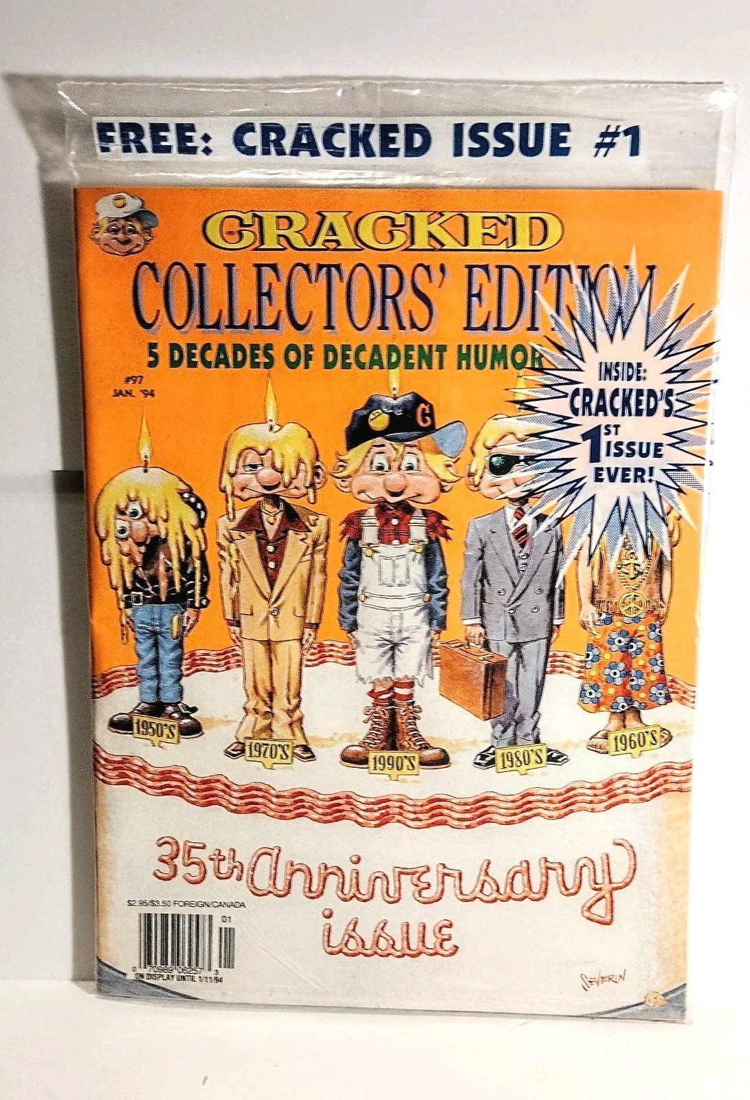 Sealed Cracked Collectors Edition 35th Anniv Issue 97 Magazine Jan 1994 #1 repri
