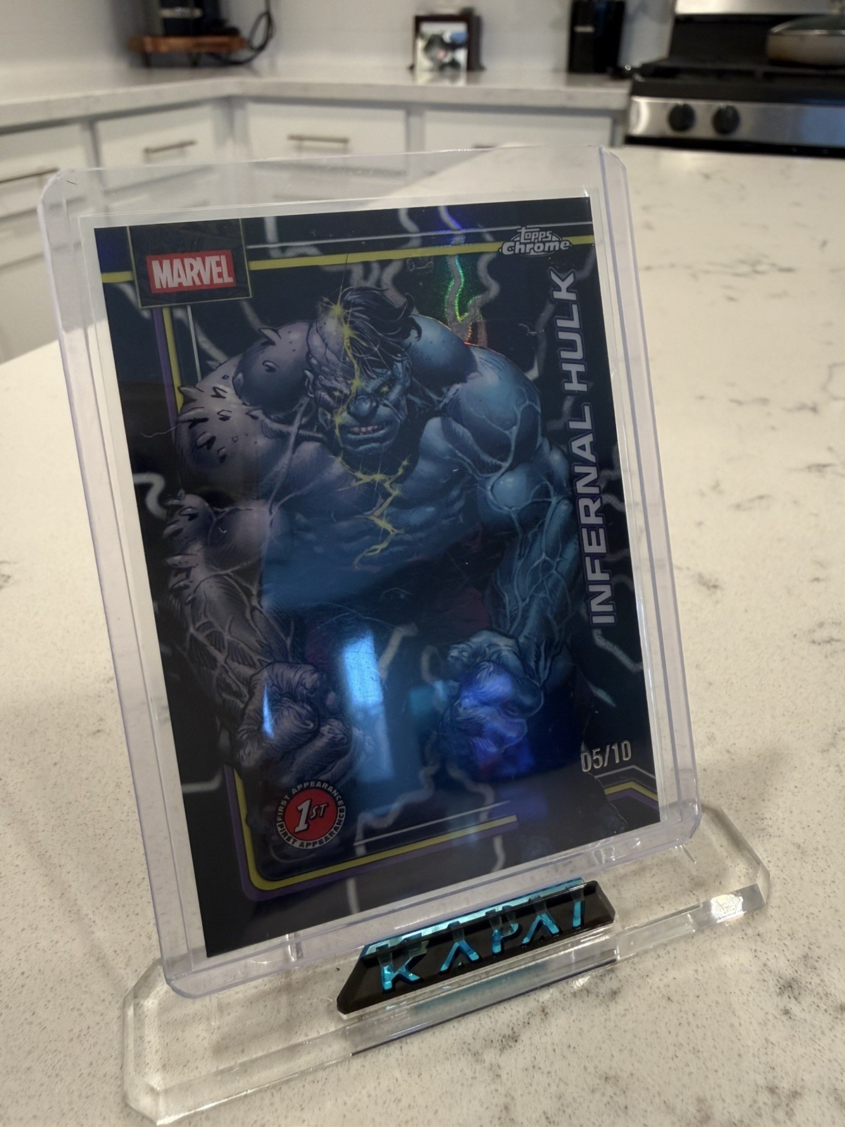 2026 Topps Marvel Chrome Infernal Hulk 1st Appearance Black Storm Refractor/10 2026 Topps Marvel Chrome Infernal Hulk 1st Appearance Black Storm Refractor/10
