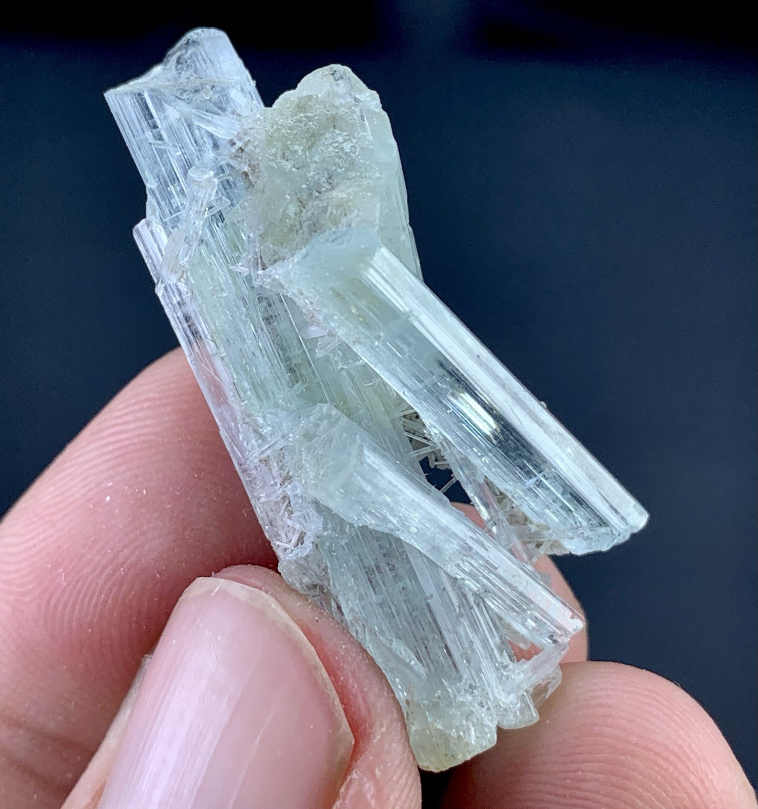 36 Cts Tourmaline Crystals Bunch With Specimen From Afghanistan.