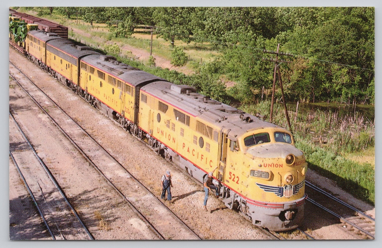 Vintage Union Pacific 522 Train Photochrome Postcard June 1968 Vintage Union Pacific 522 Train Photochrome Postcard June 1968