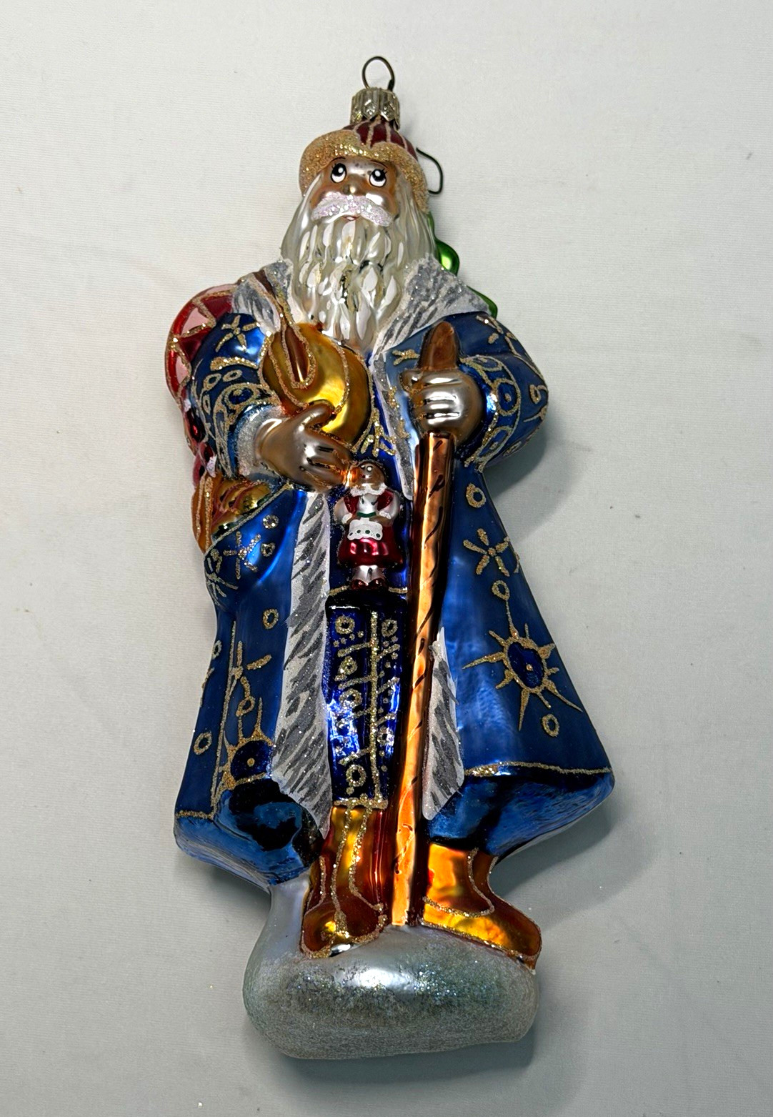 Vintage 1999 Christopher Radko Siberian Santa Claus Christmas Ornament