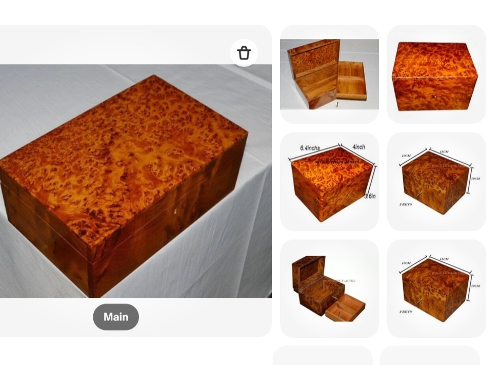 3 boxes thuya wood handmade Morocco best wooden