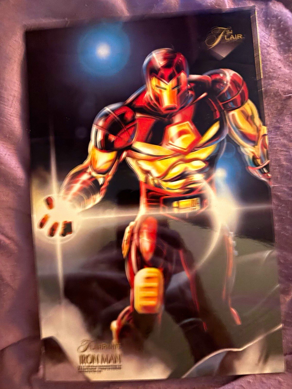 Fleer 1994 Flair \'94 Marvel Iron Man #4 Base Set large card
