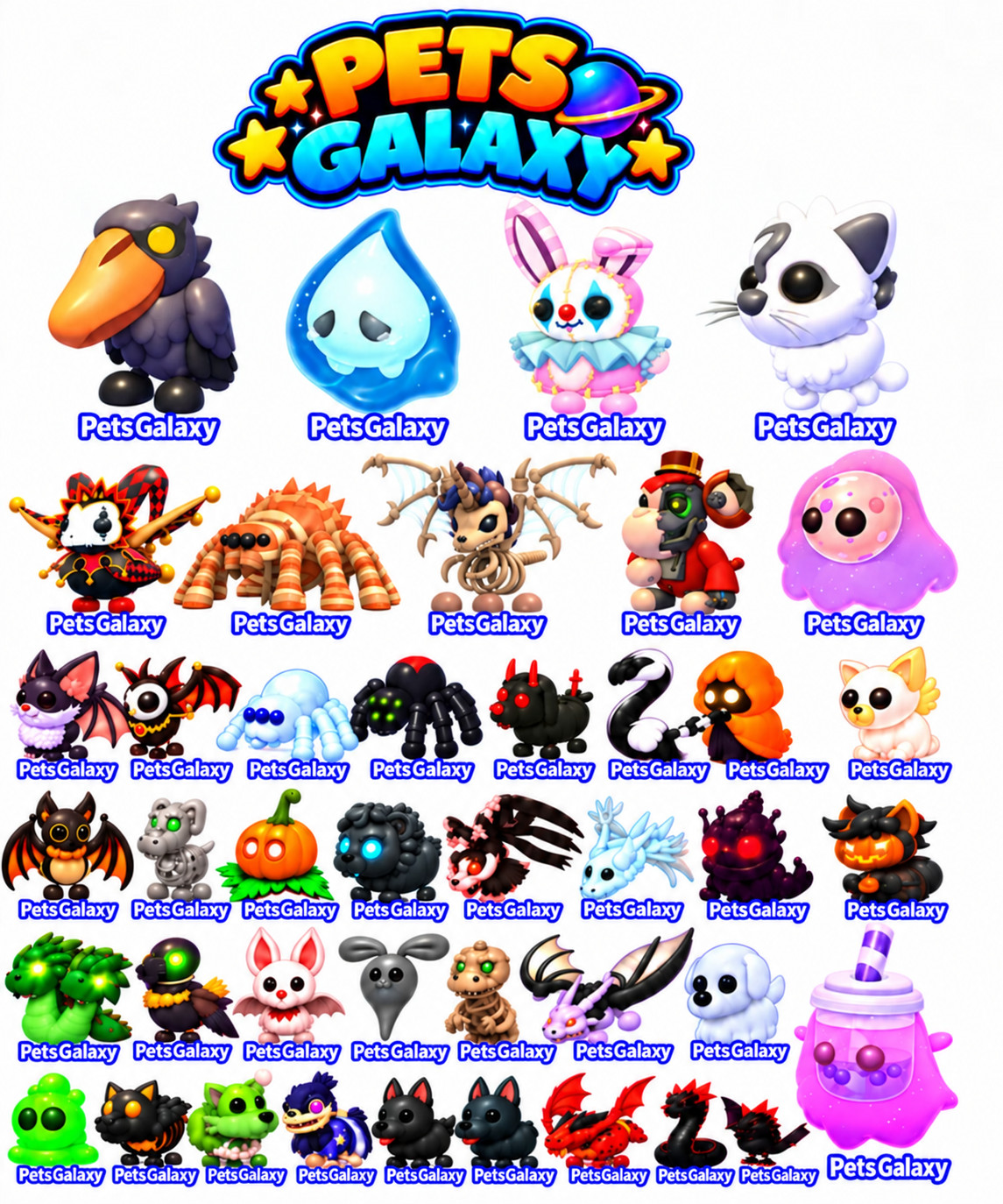 Halloween - Copycat - Stitches - Boohoo - Jester Dragon - Adopt From Me
