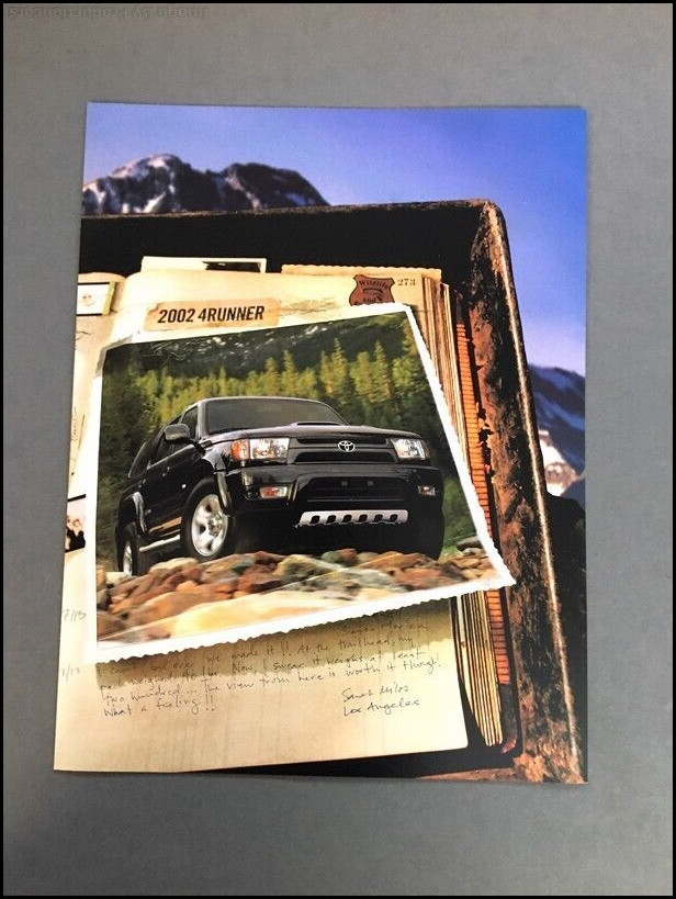 2002 Toyota 4Runner Original Sales Brochure Catalog 2002 Toyota 4Runner Original Sales Brochure Catalog