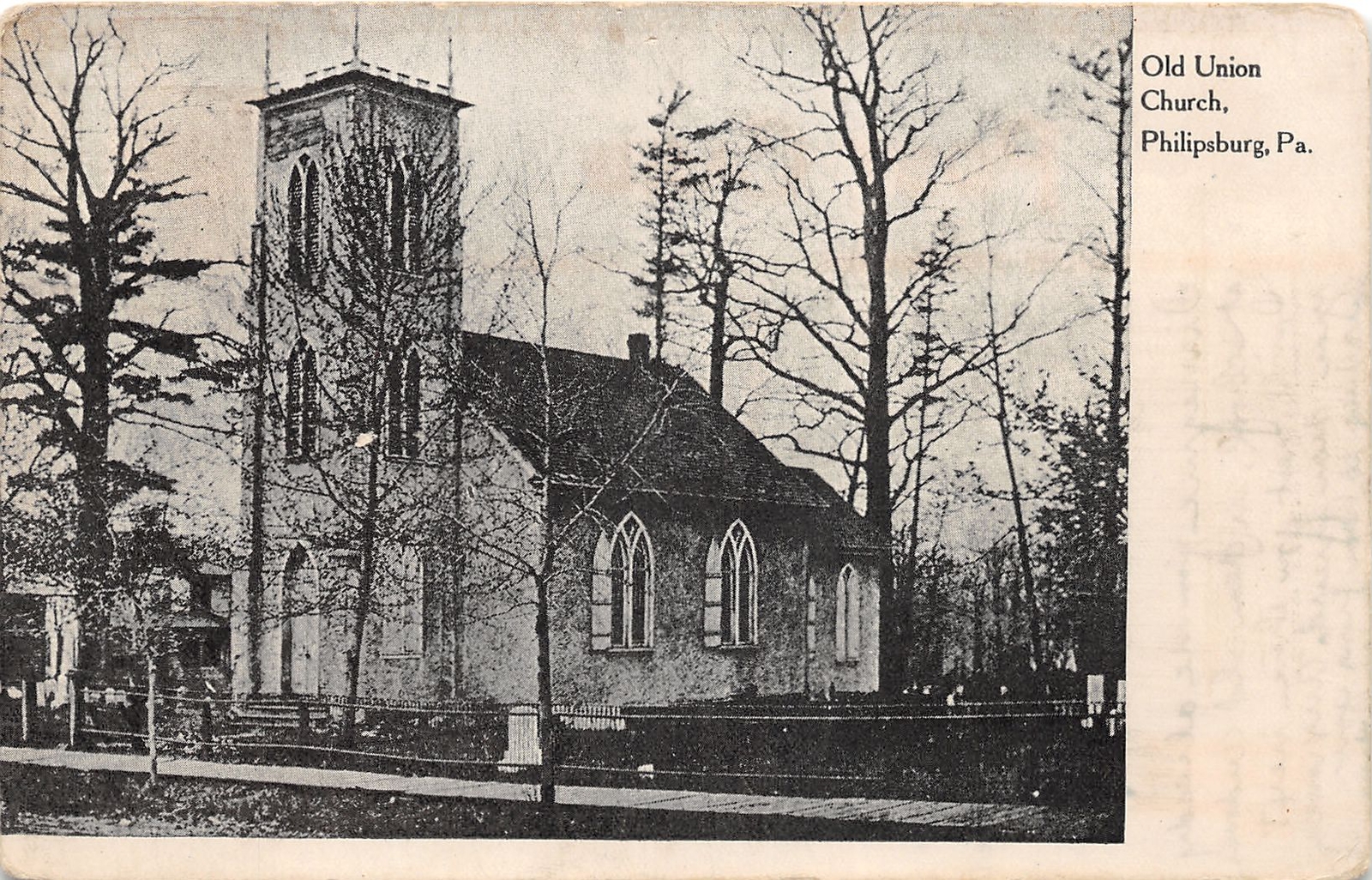 J29/ Philipsburg Pennsylvania Postcard c1910 Old Union Church Building 339 J29/ Philipsburg Pennsylvania Postcard c1910 Old Union Church Building 339