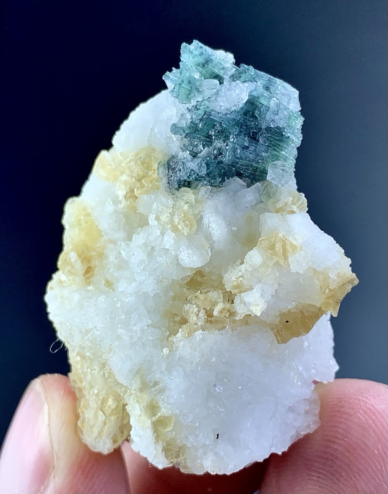 112 Cts Natural Indicolite Tourmaline Crystal Bunch From Afghanistan