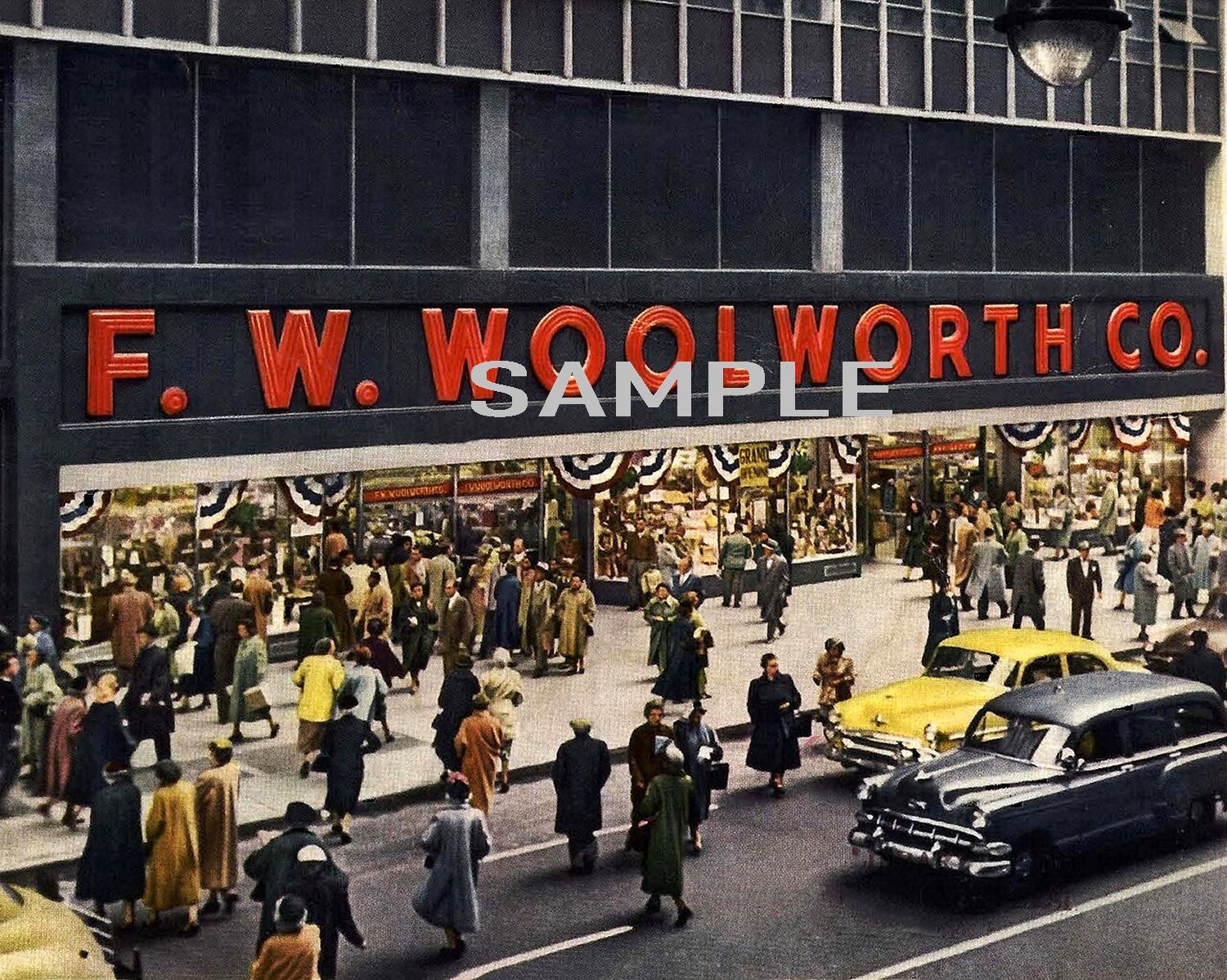 1954 WOOLWORTH'S on 34th Street  5x7 Borderless Photo (231-U)